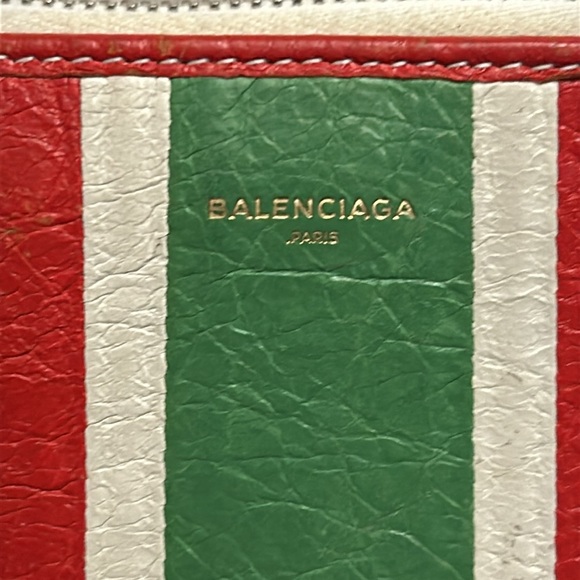 Balenciaga Bazaar striped leather long zip around wallet - Picture 3 of 17